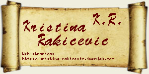 Kristina Rakićević vizit kartica